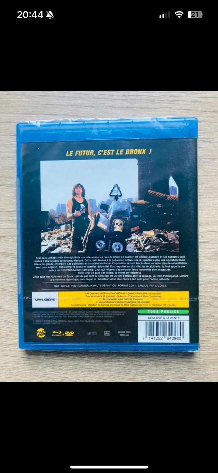 Blu-ray DVD Les guerriers du Bronx 2. – photo 2